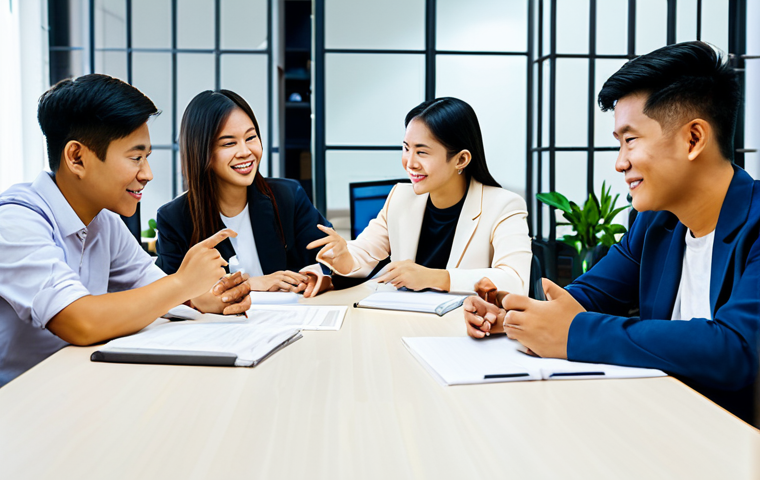 자기 효능감 증가를 위한 동기부여 기법 - A professional Thai woman in a modest business suit, smiling confidently in a modern office setting ... 자기 효능감 증가를 위한 동기부여 기법 - A professional Thai woman in a modest business suit, smiling confidently in a modern office setting ...